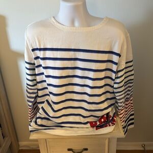 Beautiful long sleeved Breton-style shirt.